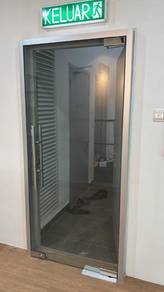 PINTU JENIS KALIS PECAH l glass door install 12mm