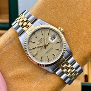 Rolex Datejust36 Champagne Index Jubilee 16233
