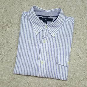 Hilfiger slim fit stripes blue long sleeve shirt