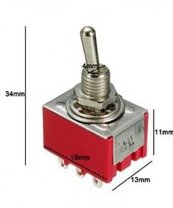 Mini Toggle Switch For 3PDT 2 Position On-On 9-PIN