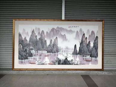 Feng Shui Painting w/Frame L.340 X H.190cm * L25 A