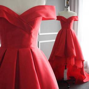 Red wedding bridal prom evening dress gown RB1924