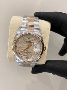 Rolex DateJust 36 Half 18K 750 Rose Gold