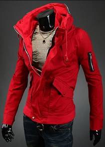 ARMY JAKET MERAH RED MILiTARY SWEATER COAT JACKET