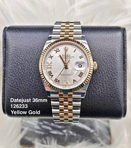 Rolex Datejust 36 126233 Yellow Gold NEW