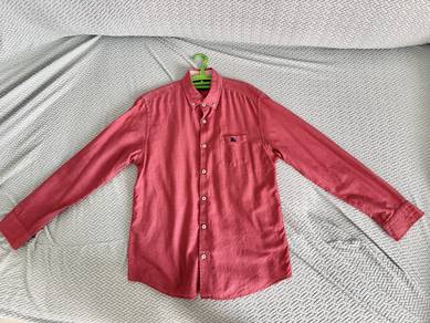 Burberry black label men formal shirt- red