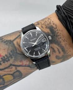 Custom Seiko Mod 33mm Black Sakura Diamond Presage