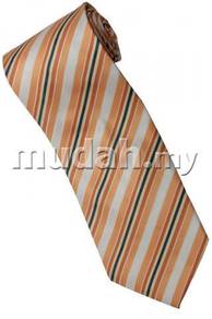 EO1 Orange White Yellow Black Striped Neck Tie