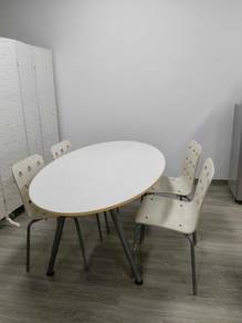 IKEA GALANT Table (6 ft) + 4 IKEA JULES Chairs