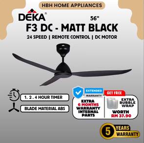 DEKA F3 DC Ceiling Fan 56" Matt Black