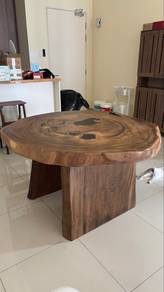 Solid Wood Slab Dining Table Only