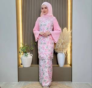 kurung chiffon printed