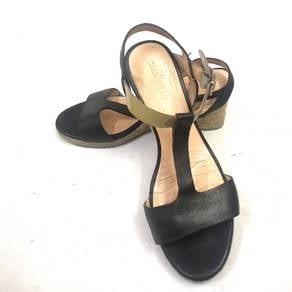 Cole Haan Elizabeth Wedge Sandal Leather T-Strap