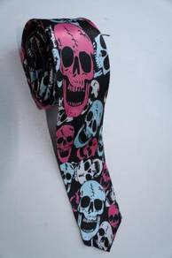 SLIM Halloween Skull Punk Rock #P Cartoon Neck Tie