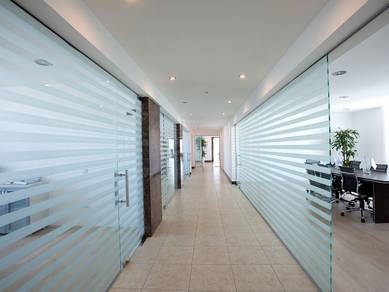 partition/ glass aluminium/ interior decor 0605