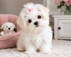 A2930 Angelic Silkese tiny fluffy dog with long so