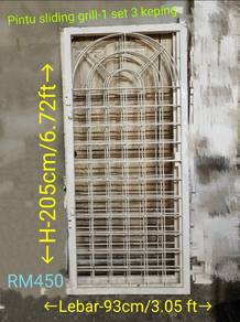 Pintu sliding grill-besi