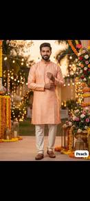Peach Color Men's Kurta