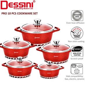 DESSINI ITALY Cookware Set 10 PCS
