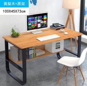 100cm brown table meja laci desk office pejabat 1