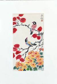 Watercolor Birds & Autumn Blossoms – Framed with S