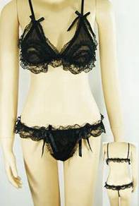 L836 Sexy Bikini Wanita Sheer Ruffle Lace Trim Bra