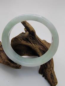 Gelang Giok Jadeite Burma 57.60mm Hijau Muda Ais