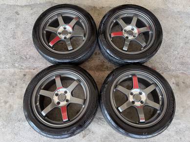 Rim te37SL sonic thailand 16 inch tayar re004 85%