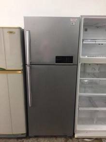 Grey Fridge Freezer Refrigerator LG Peti Sejuk Ais