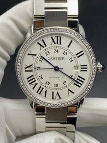 Cartier Ronde Auto 42mm Diamond Bezel (Full Set)