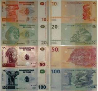 Congo banknotes 4 pcs set all unc