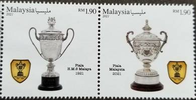 Mint stamp 100 Tahun Piala Malaysia 2021