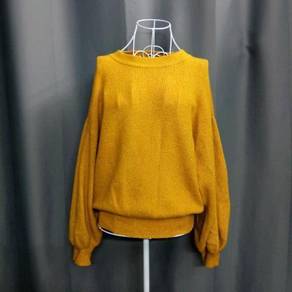 GU fluffy Sleeve Glitter Knitwear