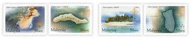 Mint Stamp Island and Beaches Toning Malaysia 2003
