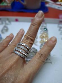 ashion 925 Sterling Silver Multi-layer Cubic Zirco