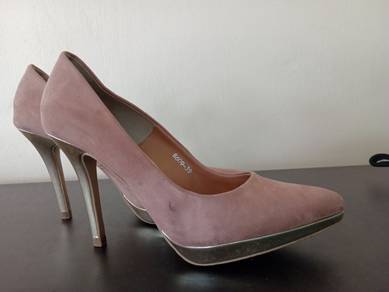 Pink Velvet Super High Heels