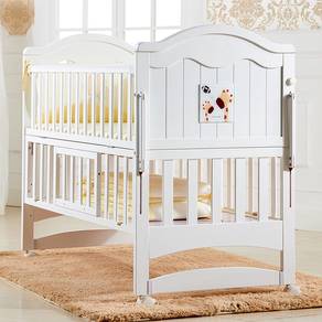 Baby Cot Kayu Solid + Tilam Sabut Kelapa + Ruang S