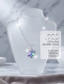 SW Snowflake ❄️ Crystal Pendant + 38cm Silver .925
