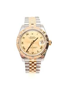 Rolex Datejust 31 Champagne Roman Diamond Bezel 17