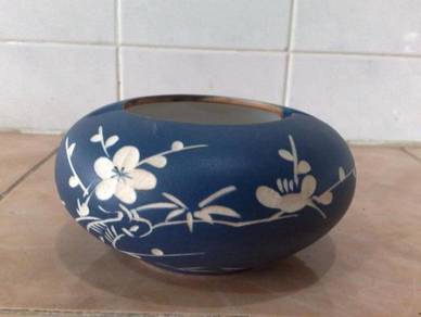 Ash tray vintage ashtray ceramic sakura blue
