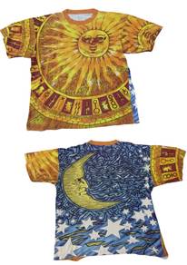 tshirt vintage sun and moon AOP