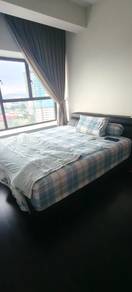 King size bed with thick mattress