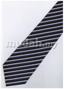 EPP09 Purple Black Quality Striped Formal Neck Tie