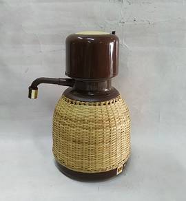 tiger rare japanese showa handmade rattan kettle