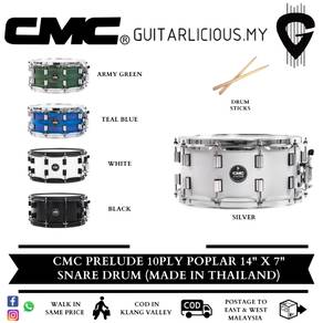 CMC Prelude 10ply Poplar 14" x 7" Snare Drum - SLV
