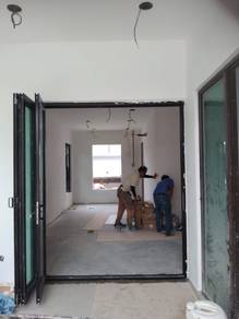 Pintu Folding Powder Coated - (Aluminium-Kaca)