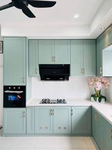 Kabinet Dapur Aluminium Wood Country Style Mewah