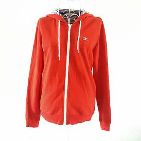 Lacoste Red Hooded Sweater