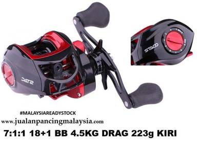 Malaysia staco 18bb 4.5kg casting reel, kiri