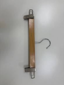 Wooden Hanger with Clips